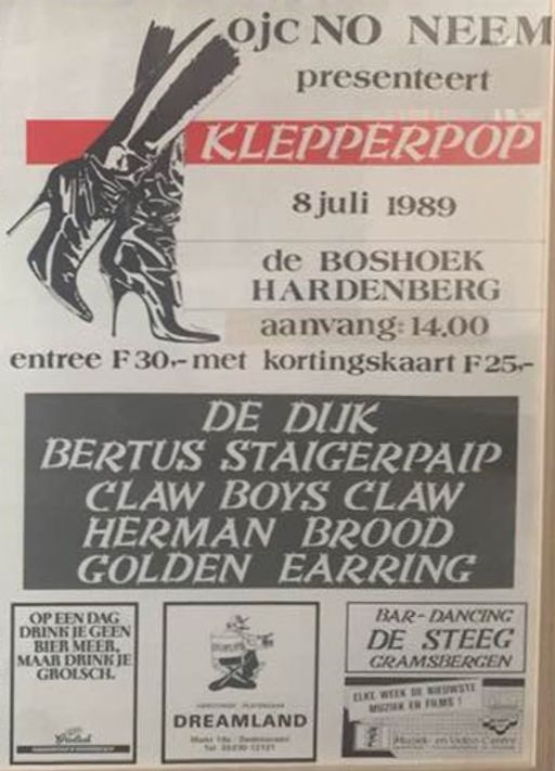 Golden Earring ad July 08, 1989 Hardenberg - Boshoek